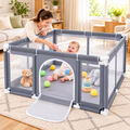 Extra Large Baby Playpen, 47.2 x 47.2 Inch Portable Play Yard with Breathable Mesh