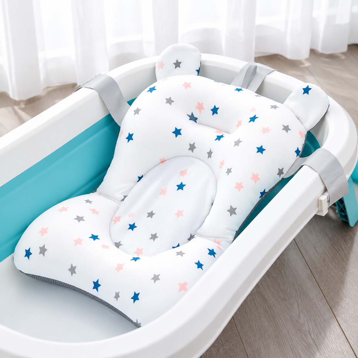 Baby Bath Support Cushion with Star Pattern
