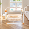 Electric Baby Cradle with 5-Speed Rocking, Bluetooth Music and Mosquito Net